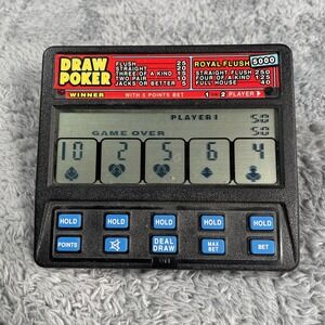 Radica Draw Poker Royal Flush 5000 Model 1410 Handheld Game Working Tested